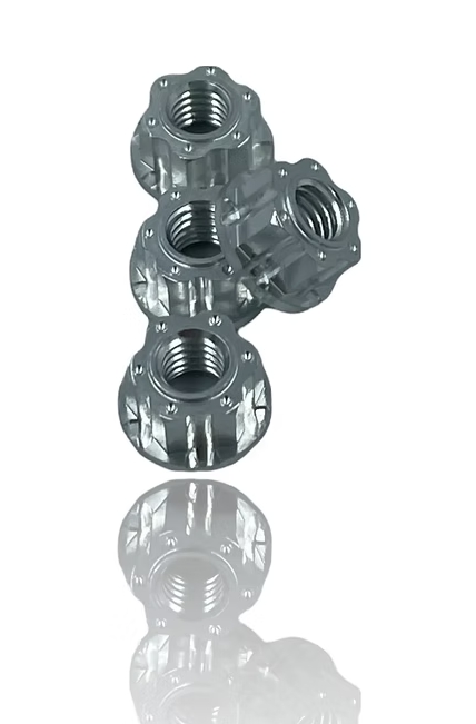 J&T M4 Machined Aluminium Wheel Nuts (4pcs) - Grey