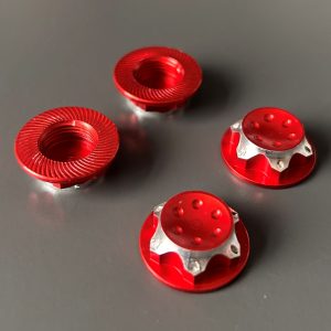 Locking Wheel Nuts (4) Red